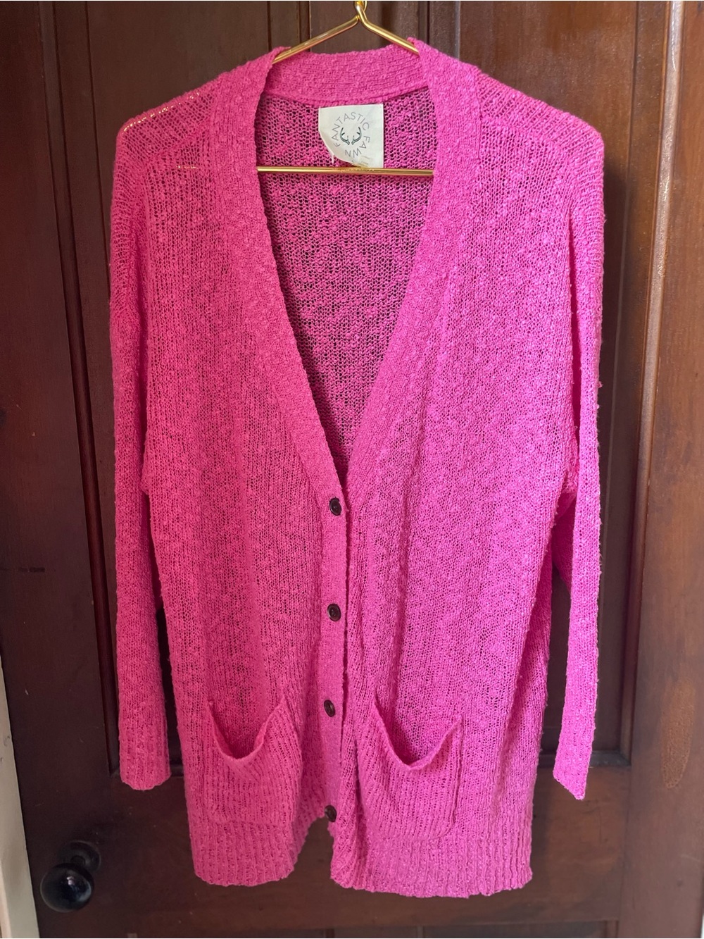 Fantastic Fawn women's small long sleeve pink cardigan